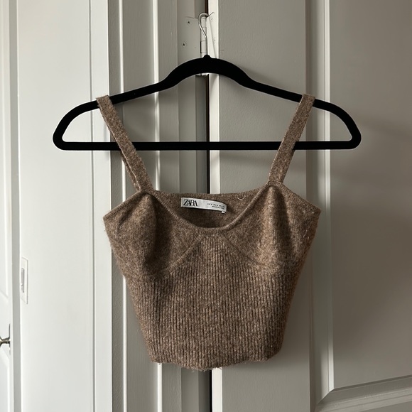 Zara Tops Zara Knit Crop Top Poshmark